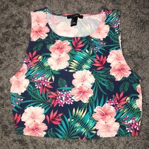 Forever 21 floral crop top